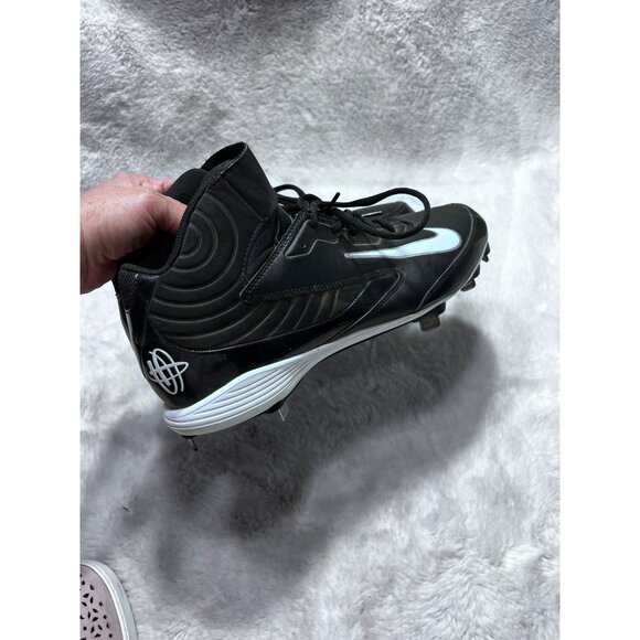 Nike Huarache Pro Mid Baseball Cleats Black & White Size 12 - Picture 5 of 11
